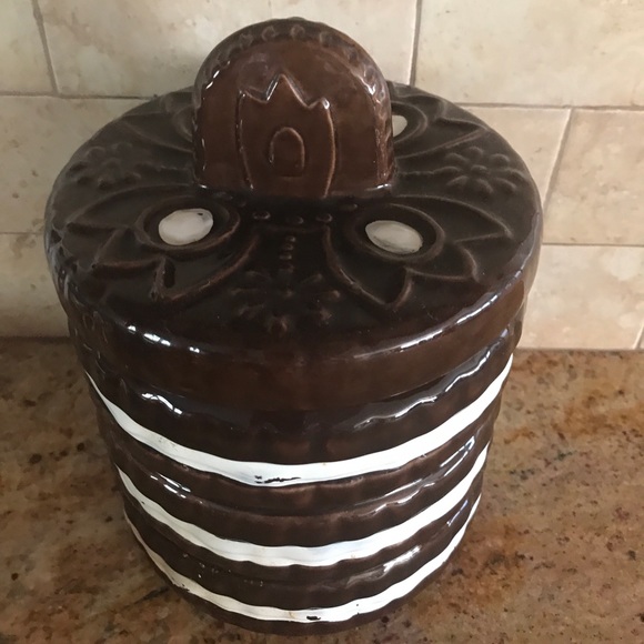 Vintage 70s Oreo cookie jar kitschy retro home